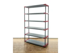 Sale PROREGAL Kunststoffregal Big Grey Bear Extra-Tall HxBxT 220 x 140 x 46 cm Fachlast 120 kg Grau/Rot Grau-Rot