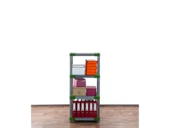 Outlet PROREGAL Kunststoffregal Big Grey Bear Low HxBxT 138 x 70 x 46 cm Fachlast 160 kg Grau/Grün Grau-Grün