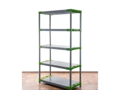 Clearance PROREGAL Kunststoffregal Big Grey Bear Tall HxBxT 180 x 90 x 46 cm Fachlast 160 kg Grau/Grün Grau-Grün