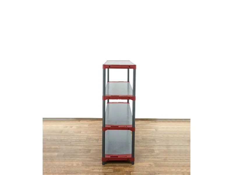 Sale PROREGAL Kunststoffregal Big Grey Bear Low HxBxT 138 x 150 x 46 cm Fachlast 120 kg Grau/Rot Grau-Rot