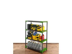 Clearance PROREGAL Kunststoffregal Big Grey Bear Low HxBxT 138 x 120 x 46 cm Fachlast 160 kg Grau/Grün Grau-Grün