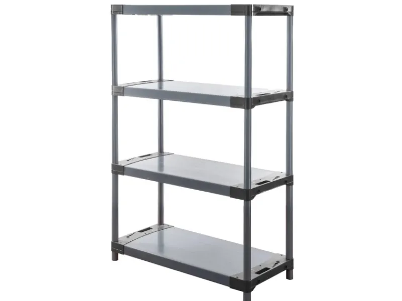 New PROREGAL Kunststoffregal Big Grey Bear Low HxBxT 138 x 80 x 46 cm Fachlast 160 kg Grau