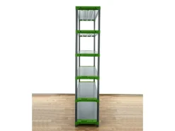 PROREGAL Kunststoffregal Big Grey Bear Extra-Tall HxBxT 220 x 130 x 46 cm Fachlast 120 kg Grau/Grün