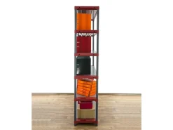 Outlet PROREGAL Kunststoffregal Grey Bear Extra-Tall HxBxT 220 x 150 x 46 cm Fachlast 70 kg Grau/Rot Grau-Rot