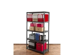 New PROREGAL Kunststoffregal Grey Bear Tall HxBxT 180 x 110 x 46 cm Fachlast 120 kg Grau