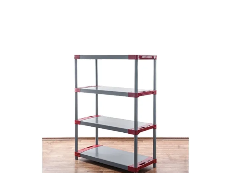 Online PROREGAL Kunststoffregal Big Grey Bear Low HxBxT 138 x 80 x 46 cm Fachlast 160 kg Grau/Rot Grau-Rot