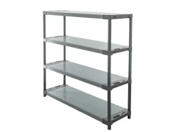 Best PROREGAL Kunststoffregal Big Grey Bear Low HxBxT 138 x 150 x 46 cm Fachlast 120 kg Grau