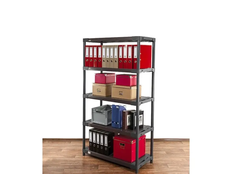 PROREGAL Kunststoffregal Big Grey Bear Tall HxBxT 180 x 110 x 46 cm Fachlast 160 kg Grau