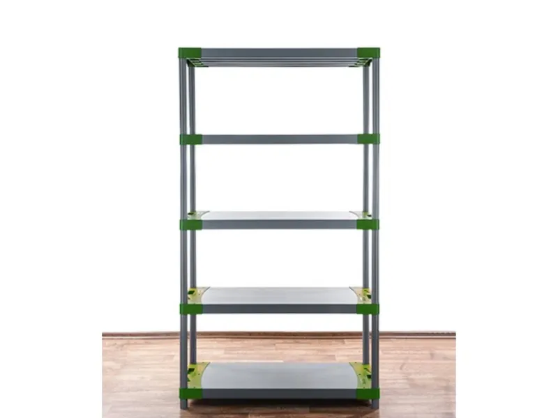 PROREGAL Kunststoffregal Big Grey Bear Tall HxBxT 180 x 80 x 46 cm Fachlast 160 kg Grau/Grün