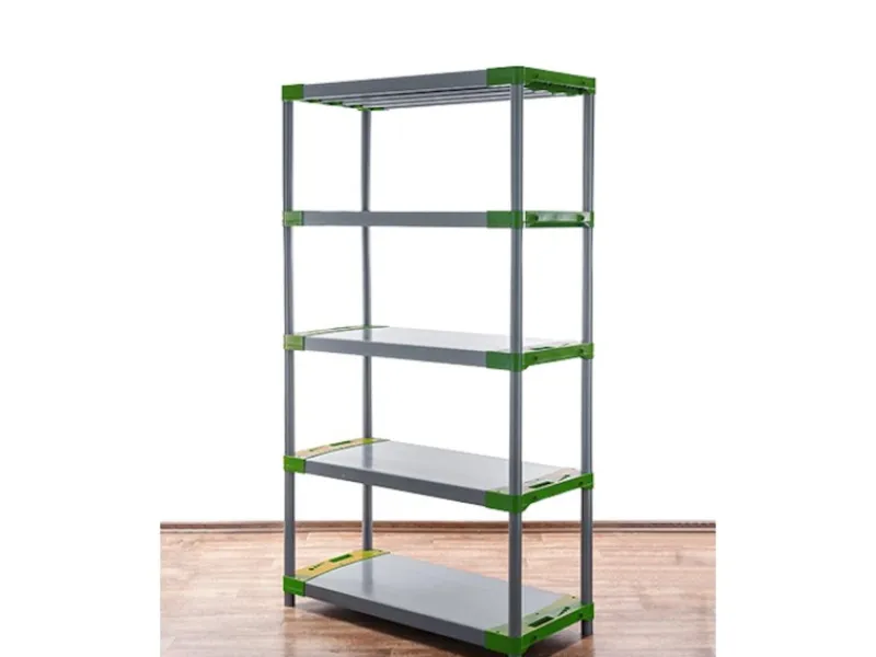 PROREGAL Kunststoffregal Big Grey Bear Tall HxBxT 180 x 80 x 46 cm Fachlast 160 kg Grau/Grün