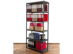 Online PROREGAL Kunststoffregal Big Grey Bear Extra-Tall HxBxT 220 x 90 x 46 cm Fachlast 160 kg Grau