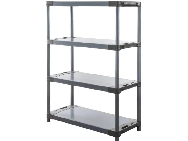 Clearance PROREGAL Kunststoffregal Big Grey Bear Low HxBxT 138 x 110 x 46 cm Fachlast 160 kg Grau