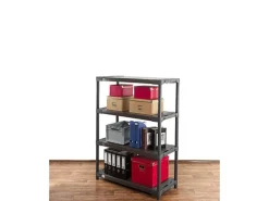 Clearance PROREGAL Kunststoffregal Big Grey Bear Low HxBxT 138 x 110 x 46 cm Fachlast 160 kg Grau