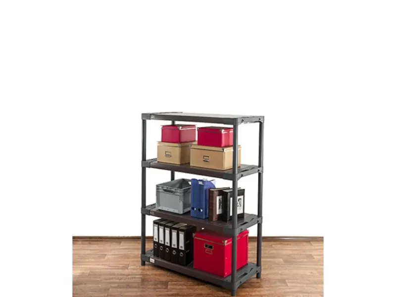 Clearance PROREGAL Kunststoffregal Big Grey Bear Low HxBxT 138 x 110 x 46 cm Fachlast 160 kg Grau