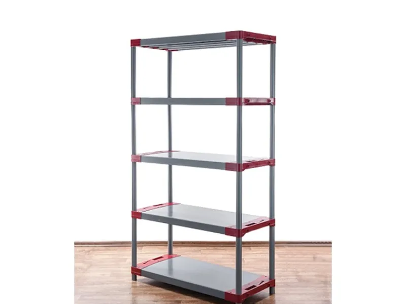 Outlet PROREGAL Kunststoffregal Big Grey Bear Tall HxBxT 180 x 80 x 46 cm Fachlast 160 kg Grau/Rot Grau-Rot