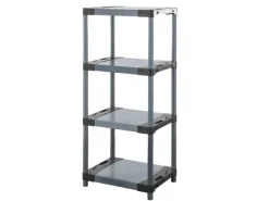 Discount PROREGAL Kunststoffregal Grey Bear Low HxBxT 138 x 60 x 46 cm Fachlast 120 kg Grau