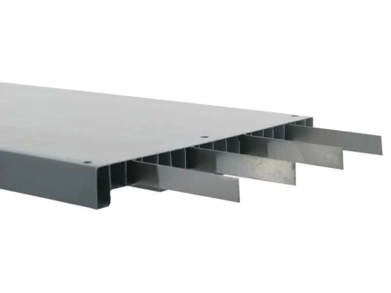 PROREGAL Kunststoffregal Big Grey Bear Low HxBxT 138 x 130 x 46 cm Fachlast 120 kg Grau/Rot