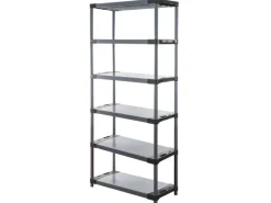 PROREGAL Kunststoffregal Grey Bear Extra-Tall HxBxT 220 x 120 x 46 cm Fachlast 120 kg