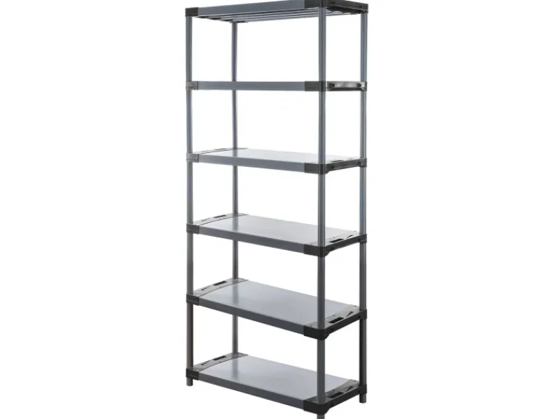 New PROREGAL Kunststoffregal Big Grey Bear Extra-Tall HxBxT 220 x 120 x 46 cm Fachlast 160 kg Grau