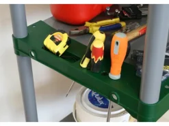 PROREGAL Kunststoffregal Grey Bear Low HxBxT 138 x 120 x 46 cm Fachlast 120 kg Grau/Grün