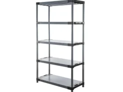 Online PROREGAL Kunststoffregal Grey Bear Tall HxBxT 180 x 120 x 46 cm Fachlast 120 kg Grau