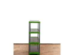 PROREGAL Kunststoffregal Big Grey Bear Low HxBxT 138 x 100 x 46 cm Fachlast 160 kg Grau/Grün