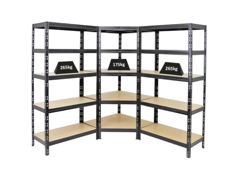 PROREGAL Mega Deal Tiger 1x Eckregal & 2x Schwerlastregal 180x 90x 45 cm Fachlast 175 & 265 kg