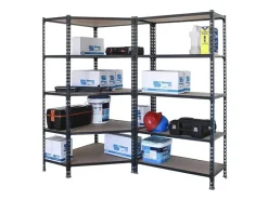 PROREGAL Mega Deal 1x Eckregal & 1x Schwerlastregal Muli HxBxT 180 x 180 x 30 cm Fachlast 200 kg Anthrazit Mega Deal 1x Eckregal + 1x Schwerlastregal Muli HxBxT 180 x 180 x 30 cm Fachlast 200 kg Anthrazit