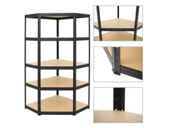 Outlet PROREGAL Mega Deal 1x Eckregal & 2x Schwerlastregal Slim Elephant S Fachlast 250 & 350 kg Schwarz