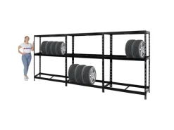 PROREGAL Mega Deal 3x Reifenregal Tiger mit Fachboden HxBxT 180 x 130 x 50 cm Bis Zu Insgesamt 36 Reifen