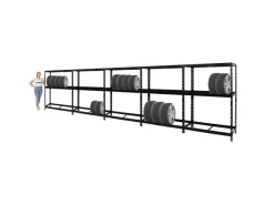 Discount PROREGAL Mega Deal 5x Reifenregal Tiger mit Fachboden HxBxT 180 x 130 x 50 cm Bis Zu Insgesamt 60 Reifen Schwarz