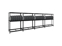 PROREGAL Mega Deal 4x Reifenregal Tiger mit Fachboden HxBxT 180 x 130 x 50 cm Bis Zu Insgesamt 48 Reifen