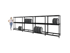 PROREGAL Mega Deal 4x Reifenregal Tiger mit Fachboden HxBxT 180 x 130 x 50 cm Bis Zu Insgesamt 48 Reifen