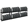 Hot PROREGAL Mega Deal 3x Reifenregal Tiger HxBxT 100 x 110 x 35 cm bis zu 24 Reifen Schwarz