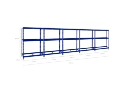 Clearance PROREGAL Mega Deal 5x Reifenregal Tiger mit Fachboden HxBxT 180 x 130 x 50 cm Bis Zu Insgesamt 60 Reifen Blau