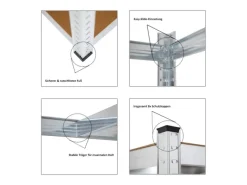 PROREGAL Mega Deal 2x Schwerlastregal Ragnar HxBxT 180 x 90 x 60 cm Fachlast 175 kg