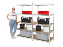 PROREGAL Mega Deal 2x Schwerlastregal Ragnar HxBxT 180 x 90 x 60 cm Fachlast 175 kg