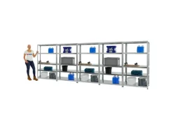 PROREGAL Mega Deal 5x Schwerlastregal Steel Eagle HxBxT 180 x 100 x 40 cm Fachlast 130 kg