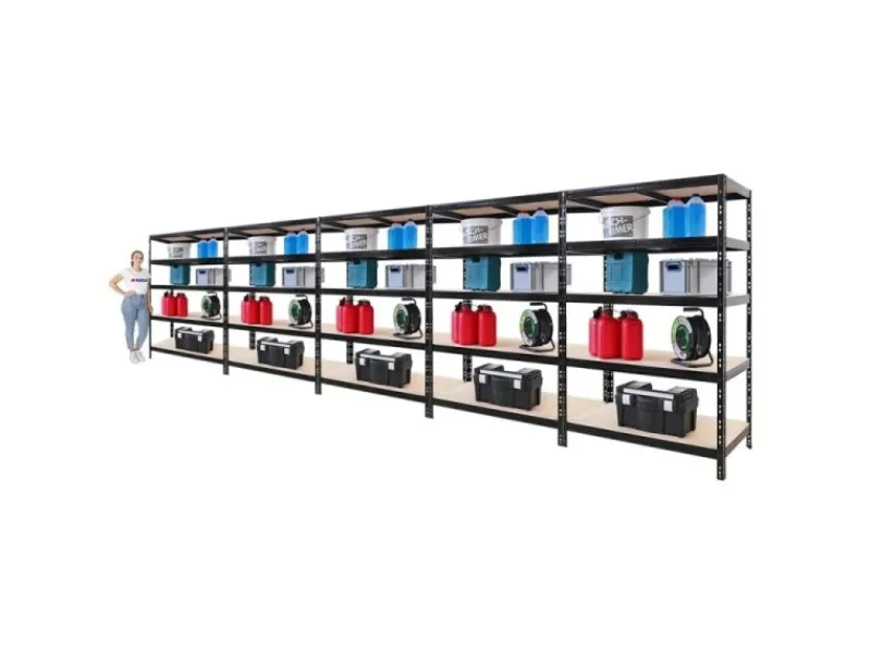 Sale PROREGAL Mega Deal 5X Schwerlastregal Tiger HxBxT 180x120x60cm Fachlast 265kg Schwarz