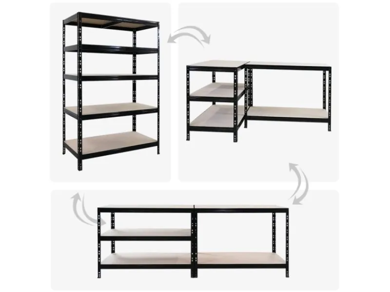 Sale PROREGAL Mega Deal 5X Schwerlastregal Tiger HxBxT 180x120x60cm Fachlast 265kg Schwarz