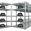 Outlet PROREGAL Mega Deal 5x Schwerlastregal Steel Eagle HxBxT 180x120x60cm Fachlast 130kg Verzinkt
