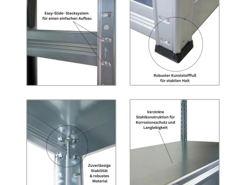 Outlet PROREGAL Mega Deal 5x Schwerlastregal Steel Eagle HxBxT 180x120x60cm Fachlast 130kg Verzinkt