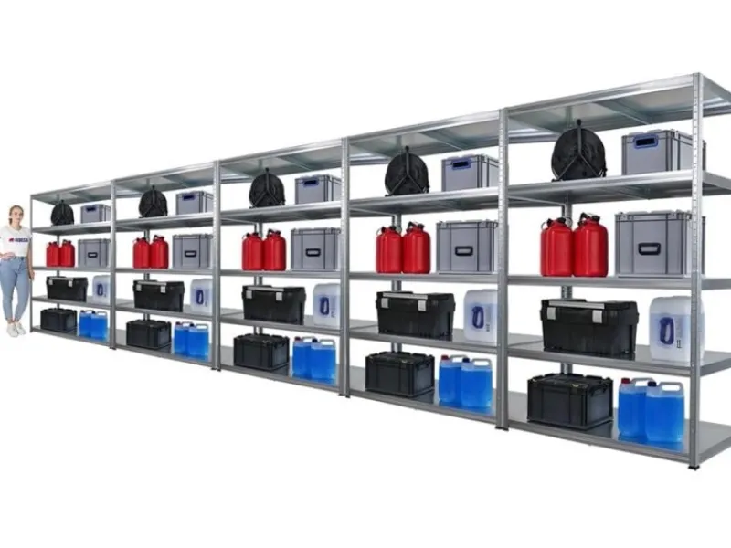 Outlet PROREGAL Mega Deal 5x Schwerlastregal Steel Eagle HxBxT 180x120x60cm Fachlast 130kg Verzinkt