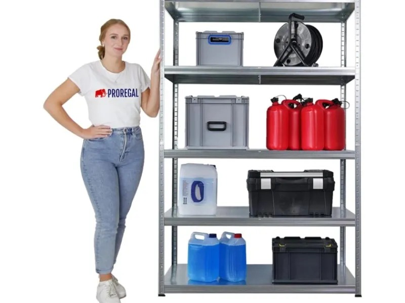 PROREGAL Mega Deal 2x Schwerlastregal Steel Eagle HxBxT 180x120x60cm Fachlast 130kg Verzinkt