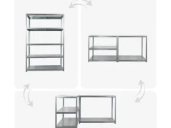 PROREGAL Mega Deal 2x Schwerlastregal Steel Eagle HxBxT 180x120x60cm Fachlast 130kg Verzinkt