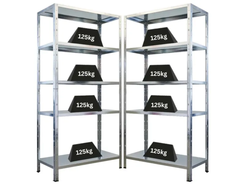 Online PROREGAL Mega Deal 2x Schwerlastregal Ares HxBxT 180x90x40cm Fachlast 125 kg Verzinkt