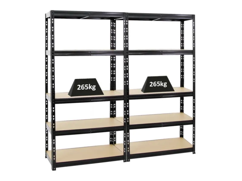 PROREGAL Mega Deal 2x Schwerlastregal Tiger HxBxT 180 x 90 x 45 cm Fachlast 265 kg 5-Ebenen