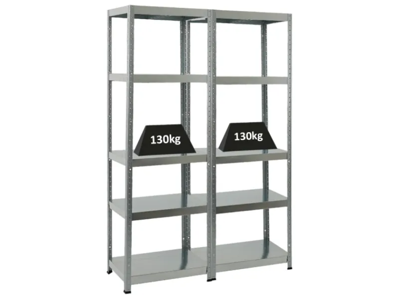 Clearance PROREGAL Mega Deal 2x Schwerlastregal Steel Eagle HxBxT 180 x 60 x 40 cm Fachlast 130 kg Verzinkt
