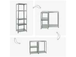 Clearance PROREGAL Mega Deal 2x Schwerlastregal Steel Eagle HxBxT 180 x 60 x 40 cm Fachlast 130 kg Verzinkt