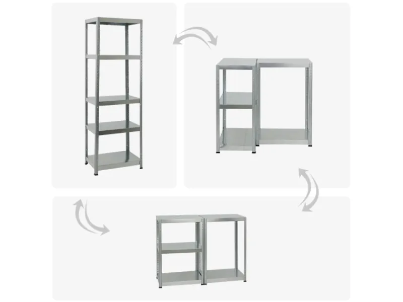 Clearance PROREGAL Mega Deal 2x Schwerlastregal Steel Eagle HxBxT 180 x 60 x 40 cm Fachlast 130 kg Verzinkt